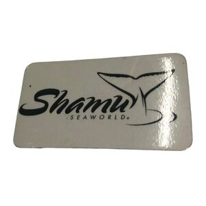 Vintage SeaWorld Shamu Magnet White Black Whale Tail Logo Souvenir Collectible